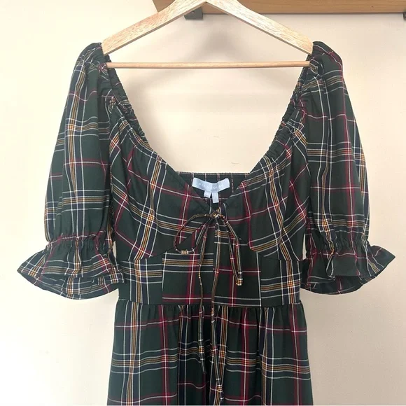 Hill House Ophelia Dress Green Plaid NWT size Small - Picture 4 of 4